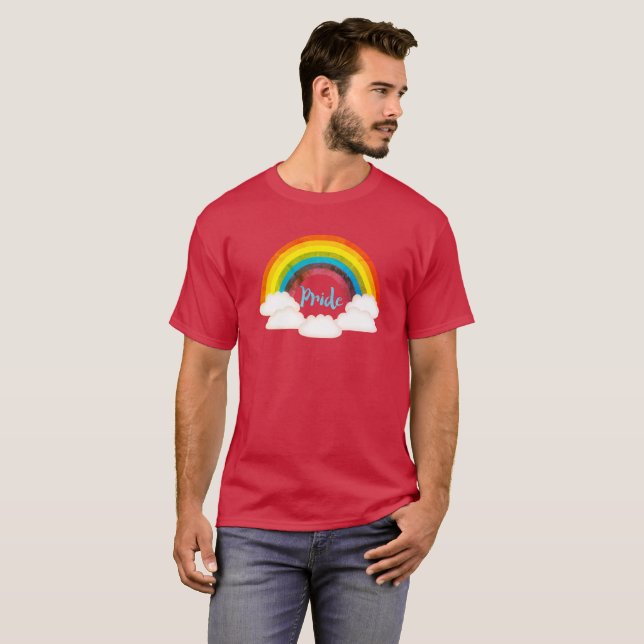 Camiseta Rainbow Pride Retro T-Shirt (Frente Completa)