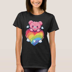 Camiseta Rainbow Pride Teddy Bear LGBTQ+ Gay Lésbica Quebra