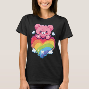 Camiseta Rainbow Pride Teddy Bear LGBTQ+ Gay Lésbica Quebra