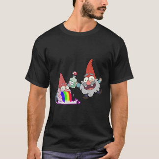 Camiseta Rainbow Puking Party Gnomo Gravidade Inspirada Big