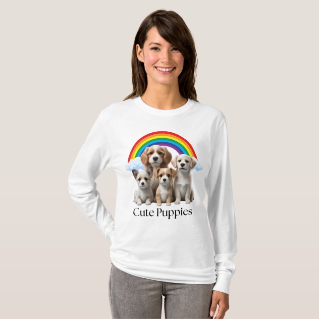 Camiseta Rainbow Puppy Love (Frente Completa)
