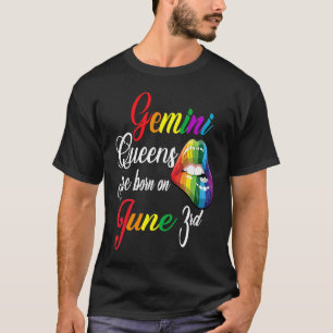 Camiseta Rainbow Queens É Nascer Em 3 De Junho Gemini Girl