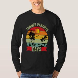 Camiseta Rainbow Retro Vintage Summer Paradise Day For Men