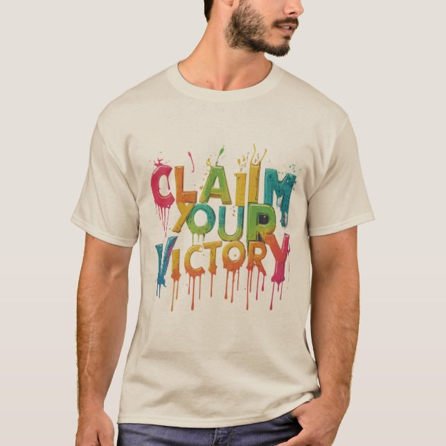 Camiseta Rainbow Roar: Alega Sua Vitória a Cor (Frente)