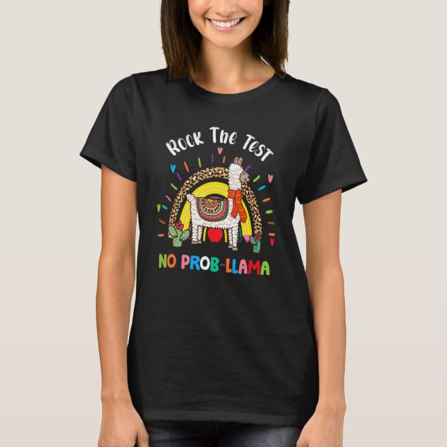 Camiseta Rainbow Rock The Test No Prob Lama Cinco De Mayo (Frente)