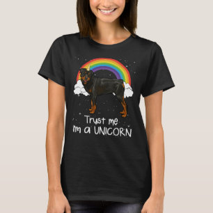 Camiseta Rainbow Rottweiler Acredita Em Mim Sou Um Cão Unic