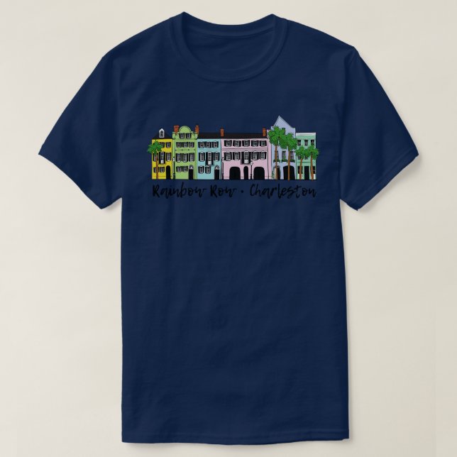 Camiseta Rainbow Row (Frente do Design)