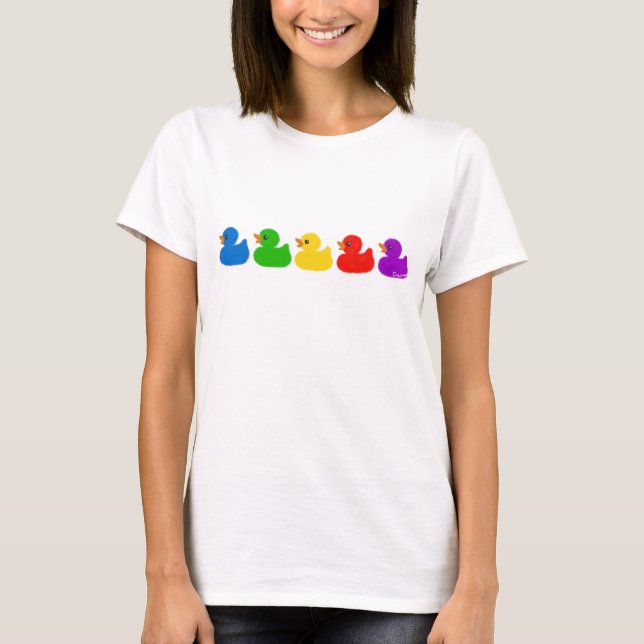 Camiseta Rainbow Rubber Ducks (Frente)