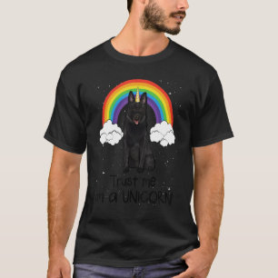 Camiseta Rainbow Schipperke Confie em mim Eu sou um Cão Uni