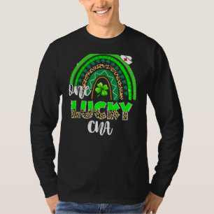 Camiseta Rainbow Shamrock One Lucky Cma Nurse Leopard Rua P