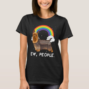 Camiseta Rainbow Silky Terrier Ew Pessoas Unicorn