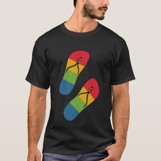 Camiseta Rainbow Slippers Arte Negra Moderna Tendência Simp
