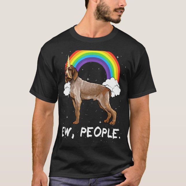 Camiseta Rainbow Spinoni Italiani Ew Pessoas Unicorn (Frente)