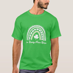 Camiseta Rainbow St Patricks One Lucky PACU Enfermeira Post
