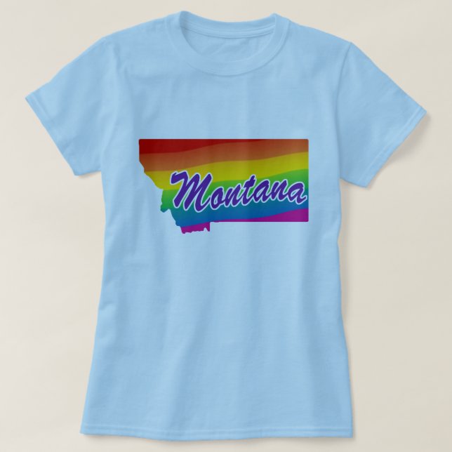 Camiseta Rainbow State Of Montana (Frente do Design)