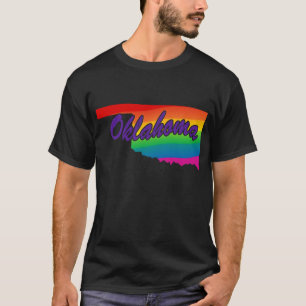 Camiseta Rainbow State Outline Oklahoma