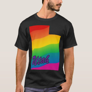 Camiseta Rainbow State Outline Utah