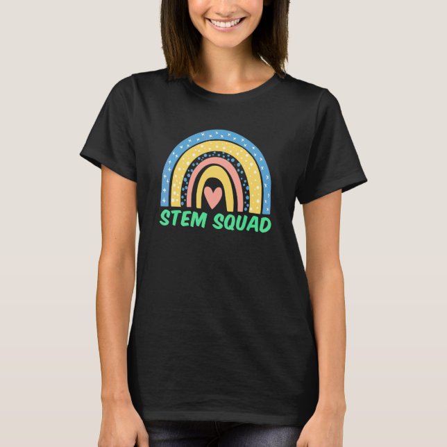 Camiseta Rainbow Stem Science Technology Engineering Math T (Frente)