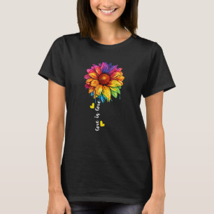 Camiseta Rainbow Sunflower Love Funny LGBT Igualdade LGBT A