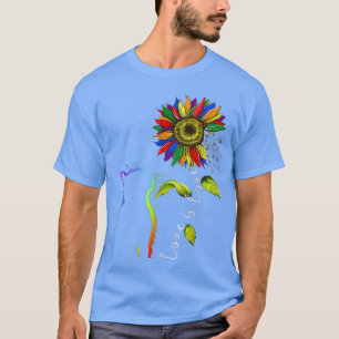 Camiseta Rainbow Sunflower Love is Love LGBT Lésbica Gay Pr