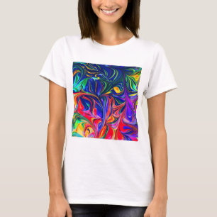 Camiseta Rainbow Swirl Trippy Glow Stick