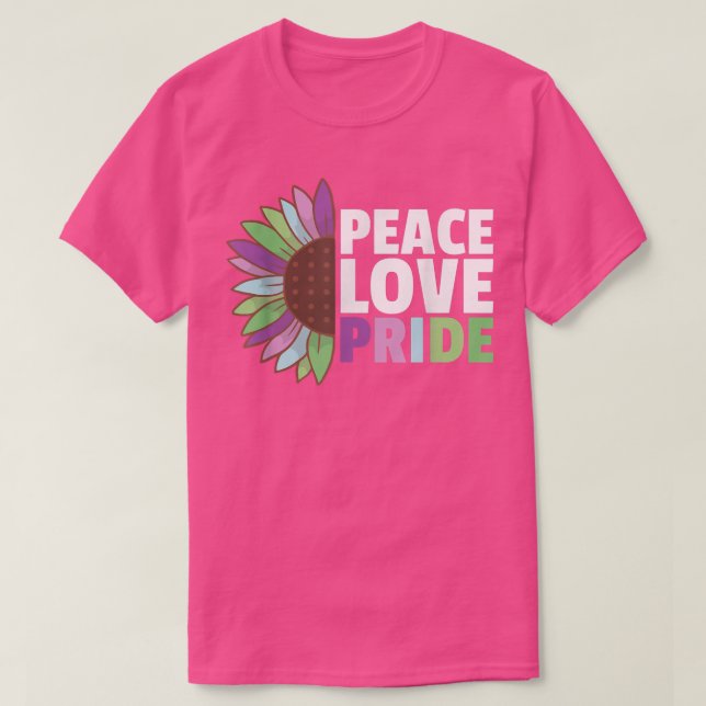 Camiseta Rainbow Toric Flag Pride Lgbtq Sunflower  (Frente do Design)