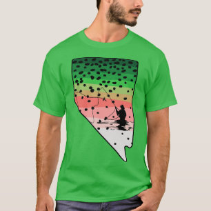 Camiseta Rainbow Trouly Fish State Map Fly Fishin