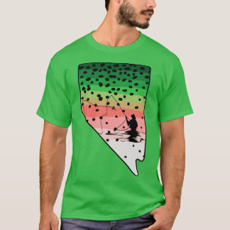 Camiseta Rainbow Trouly Fish State Map Fly Fishin