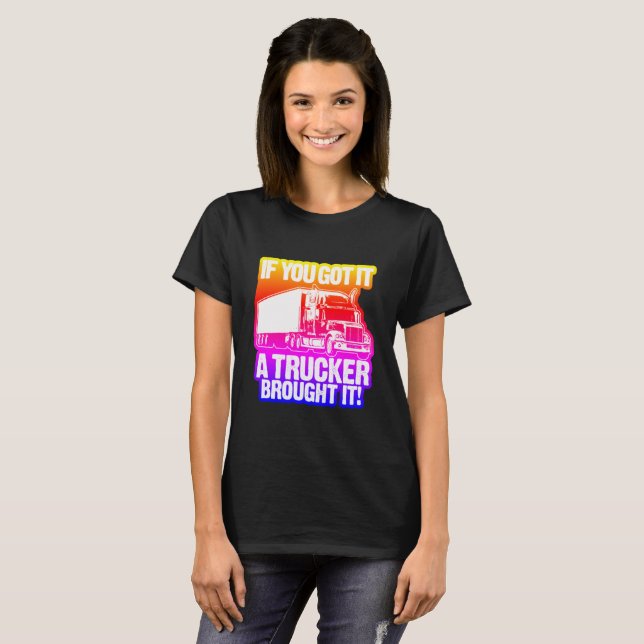 Camiseta Rainbow Trucker o trouxe (Frente Completa)