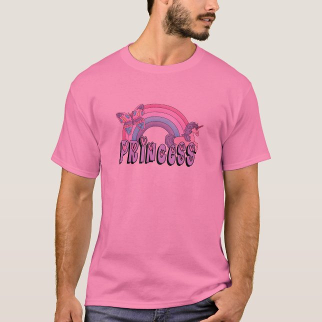 Camiseta Rainbow Unicorfly Butterfly Princess Design (Frente)