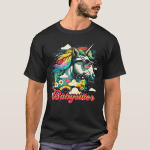 Camiseta Rainbow Unicorn Babysitter