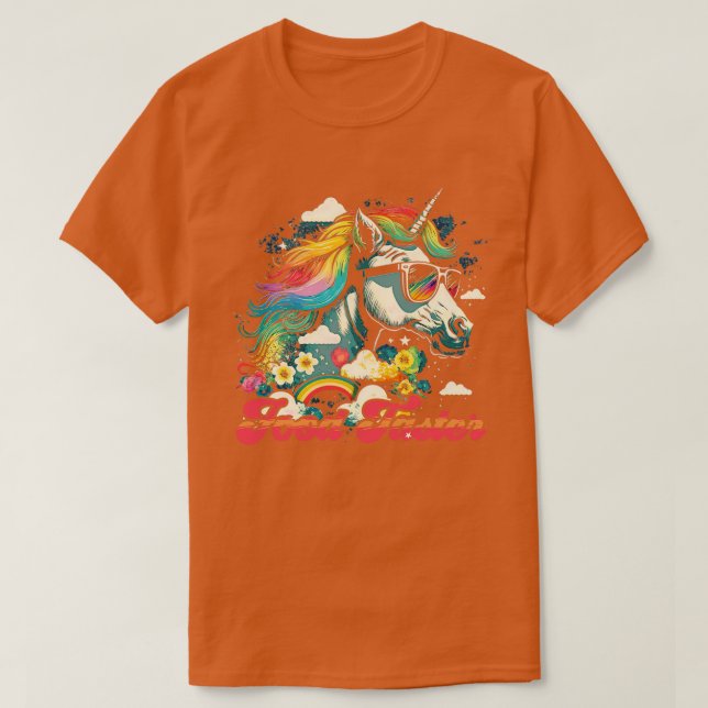 Camiseta Rainbow Unicorn Comida Taster (Frente do Design)