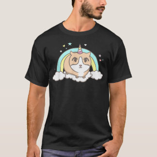 Camiseta Rainbow Unicorn Guiné Pig presente Guiné Pig prese