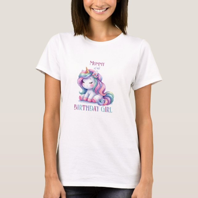 Camiseta Rainbow Unicorn Magic Birthday (Frente)