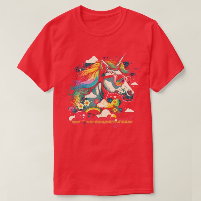 Camiseta Rainbow Unicorn Paralegal (Frente do Design)