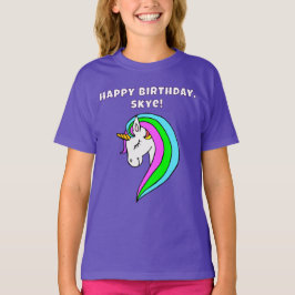 Camiseta Rainbow Unicorn Personalizado