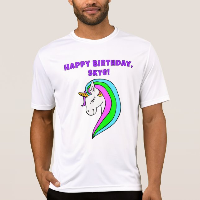 Camiseta Rainbow Unicorn Personalizado (Frente)