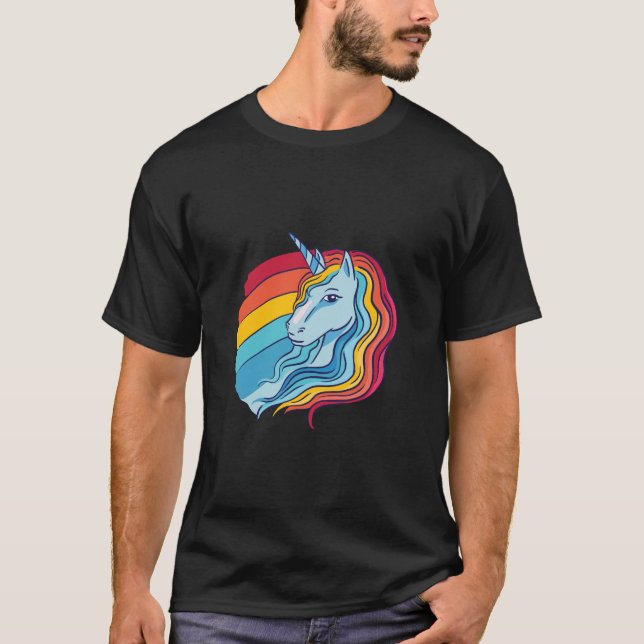 Camiseta Rainbow Unicorn T-Shirt (Frente)