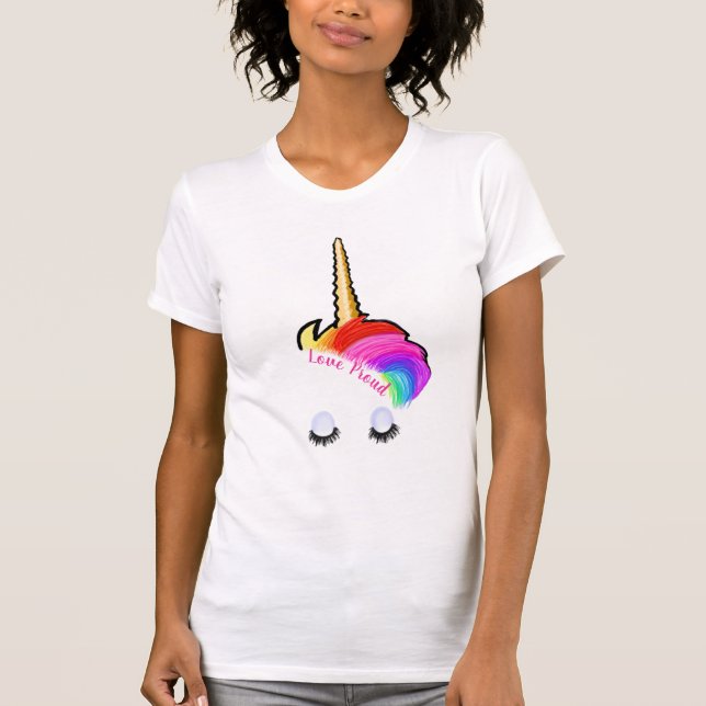 Camiseta Rainbow Unicorn T-Shirt (Frente)
