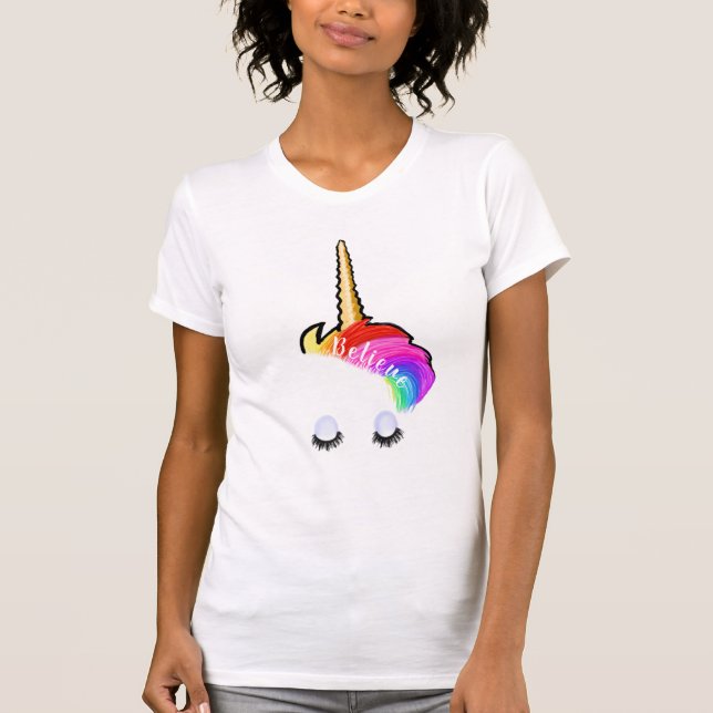 Camiseta Rainbow Unicorn T-Shirt (Frente)
