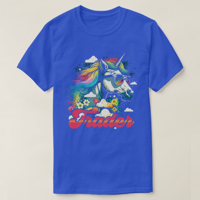 Camiseta Rainbow Unicorn Trader (Frente do Design)