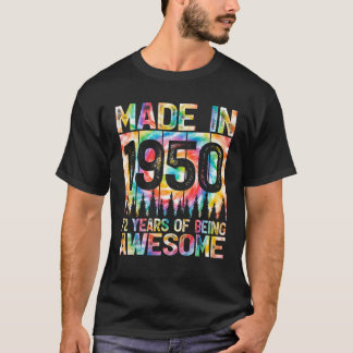 Camiseta Rainbow Vintage 1950 72 Anos De Ser Incrível 72T
