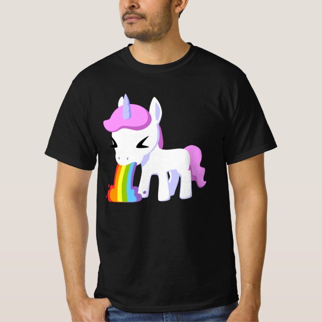 CAMISETA RAINBOW VOMIT UNICORN T-SHIRTS (Frente)