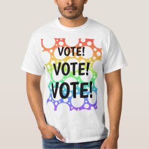 Camiseta Rainbow VOTE VOTE VOTAÇÃO T-Shirt masculina