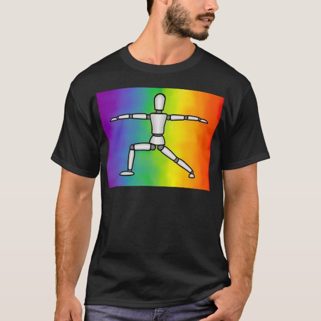 Camiseta Rainbow Warrior 2 yoga pose (Frente)