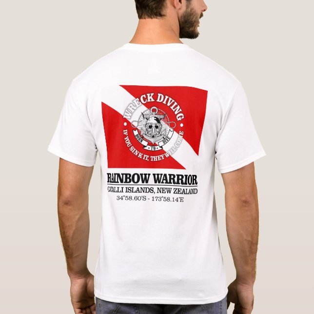 Camiseta Rainbow Warrior (melhores destroços) (Verso)