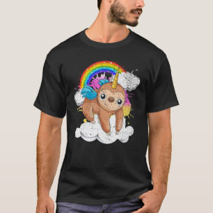 Camiseta Rainbow Willife Animal Slothicorn Magical Sloth U