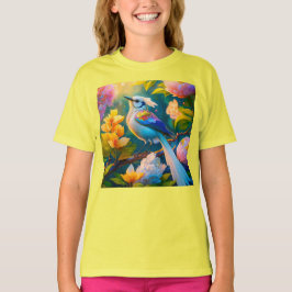 Camiseta Rainbow Winged Jay Fantasy Bird