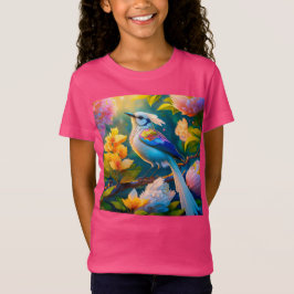 Camiseta Rainbow Winged Jay Fantasy Bird
