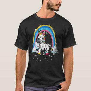 Camiseta Rainbow Zebracorman Africa Animal Fantasy Zebra Un